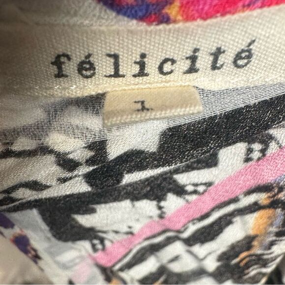 Felicite abstract print retro inspired maxi dress size large - Picture 6 of 8